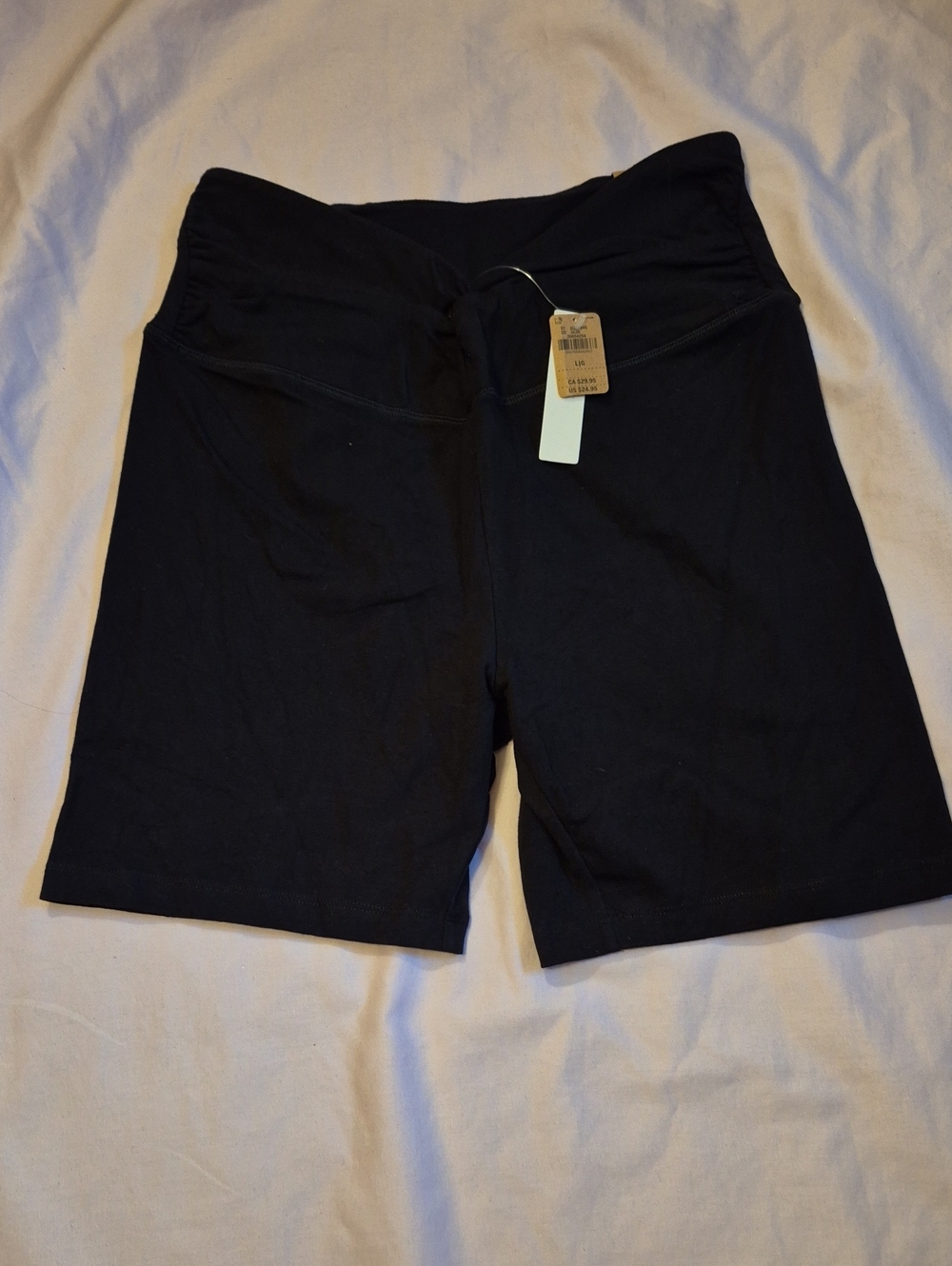 NWT PINK Black Women's High-Waist Active Bike Shorts